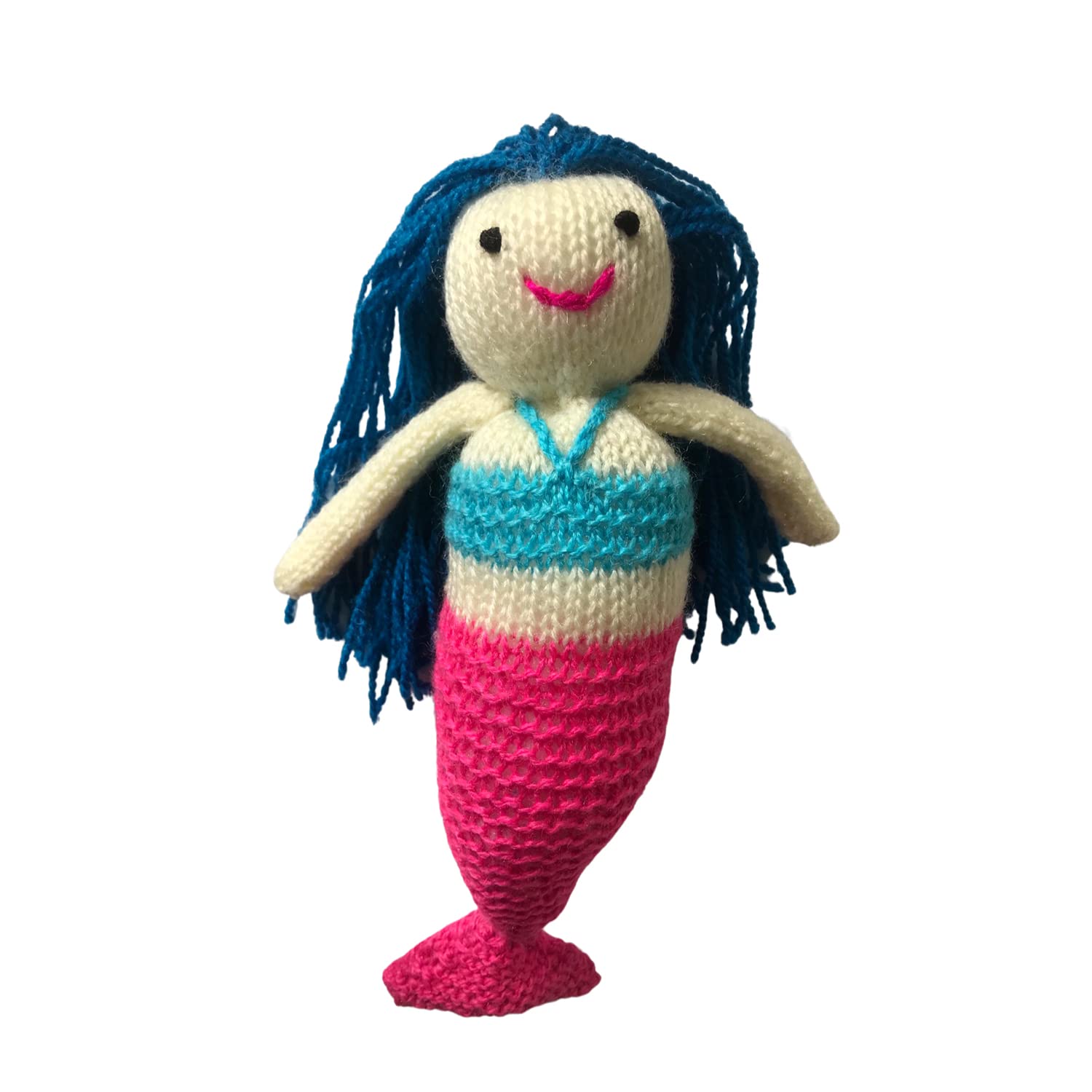 OriOri Woolen Handmade Knitted Soft Stuffed Cute Alana The Mermaid Plush Toy for Kids, Girls (Pack of 1, 0-5 Years)