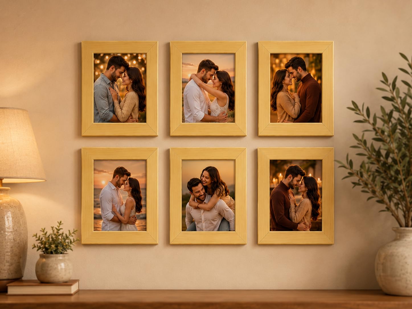 6 White Photo Frames - Acrylic Gallery Wall Set -8