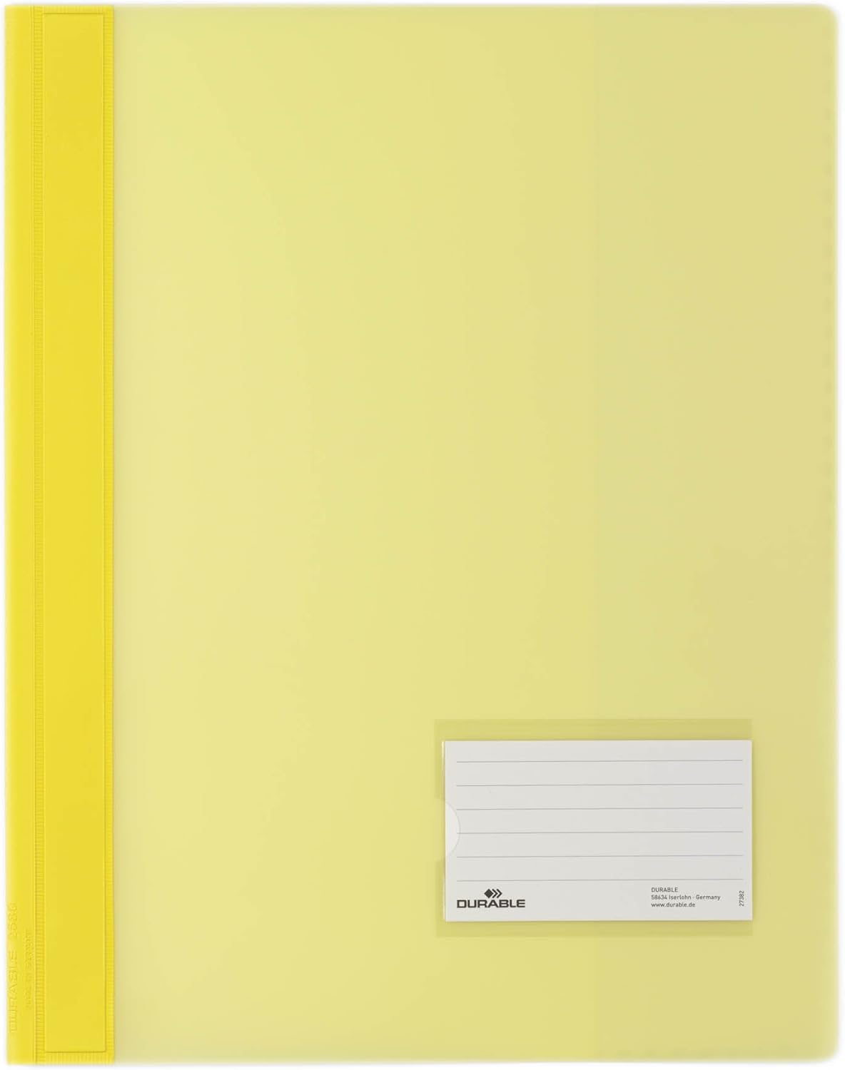Durable Duralux 268004 A4 PVC Document Folder - Yellow (Pack of 25)