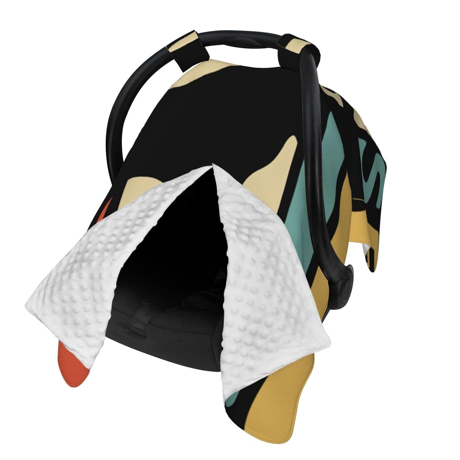 Vintage Style Moose Baby Car Seat Cover & Breastfeeding Nursing Cover - Breathable Stretch Fabric Multi-Use Nursing Cover for Breastfeeding
