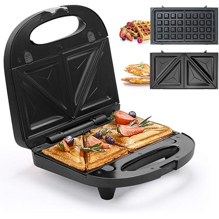 Sandwich Maker Waffle Iron Multifun 2 In 1 Waffle Omelet And Turnover Maker With Non Stick Detachable Plates Led Indicator Lights Cool Touch Handle Anti Skid Feet Easy To Clean Black Home Kitchen Sandwich Maker Waffle Iron Multifun 2 In 1 Waffle Omelet And Turnover Maker With Non Stick Detachable Plates Led Indicator Lights Cool Touch Handle Anti Skid Feet Easy To Clean Black Home Kitchen