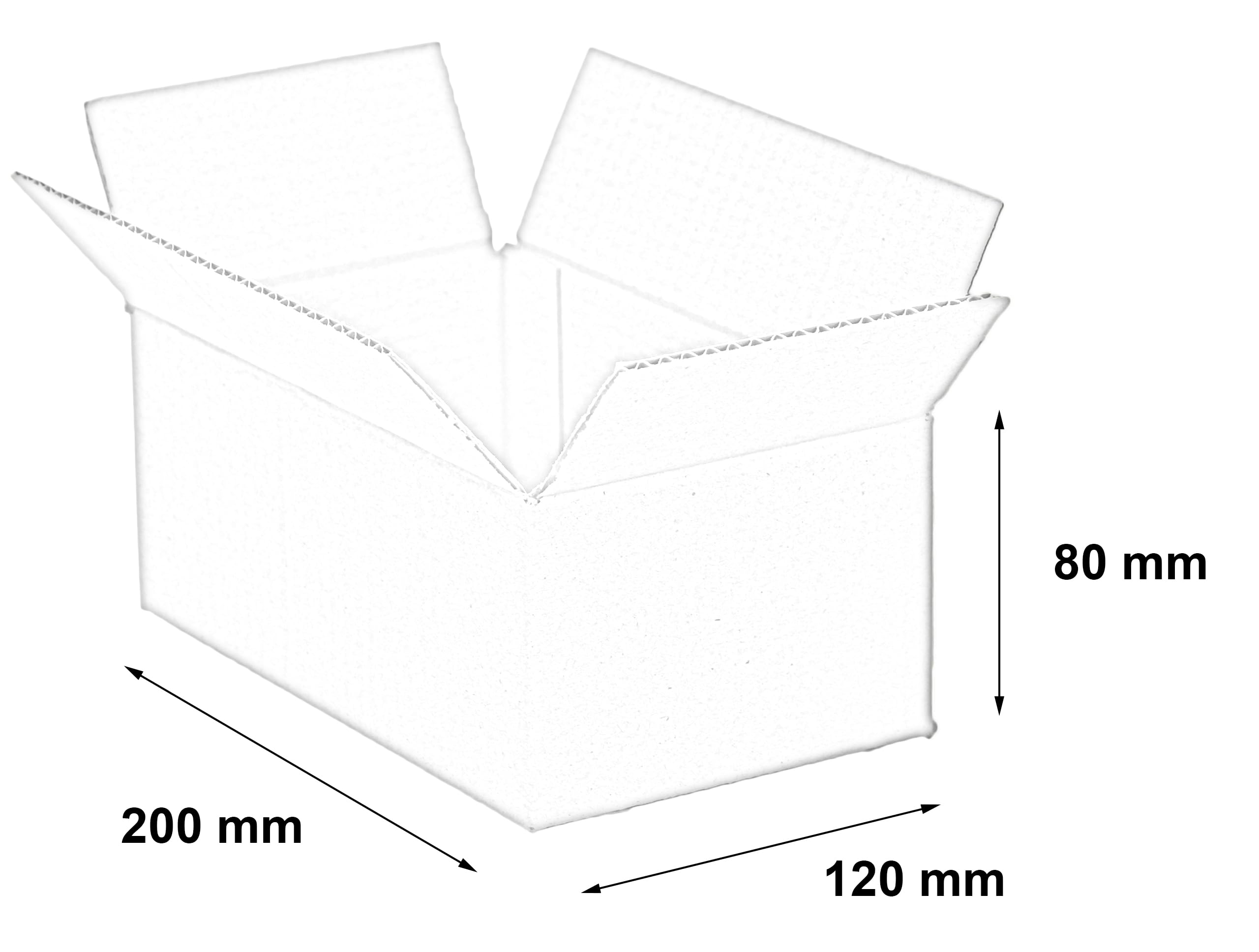 Karton składany karton wysyłkowy karton wysyłkowy tektura falista opakowanie wysyłkowe 200 x 120 x 80 mm wymiar zewnętrzny, 320 g/m² brązowy Ilość: 200