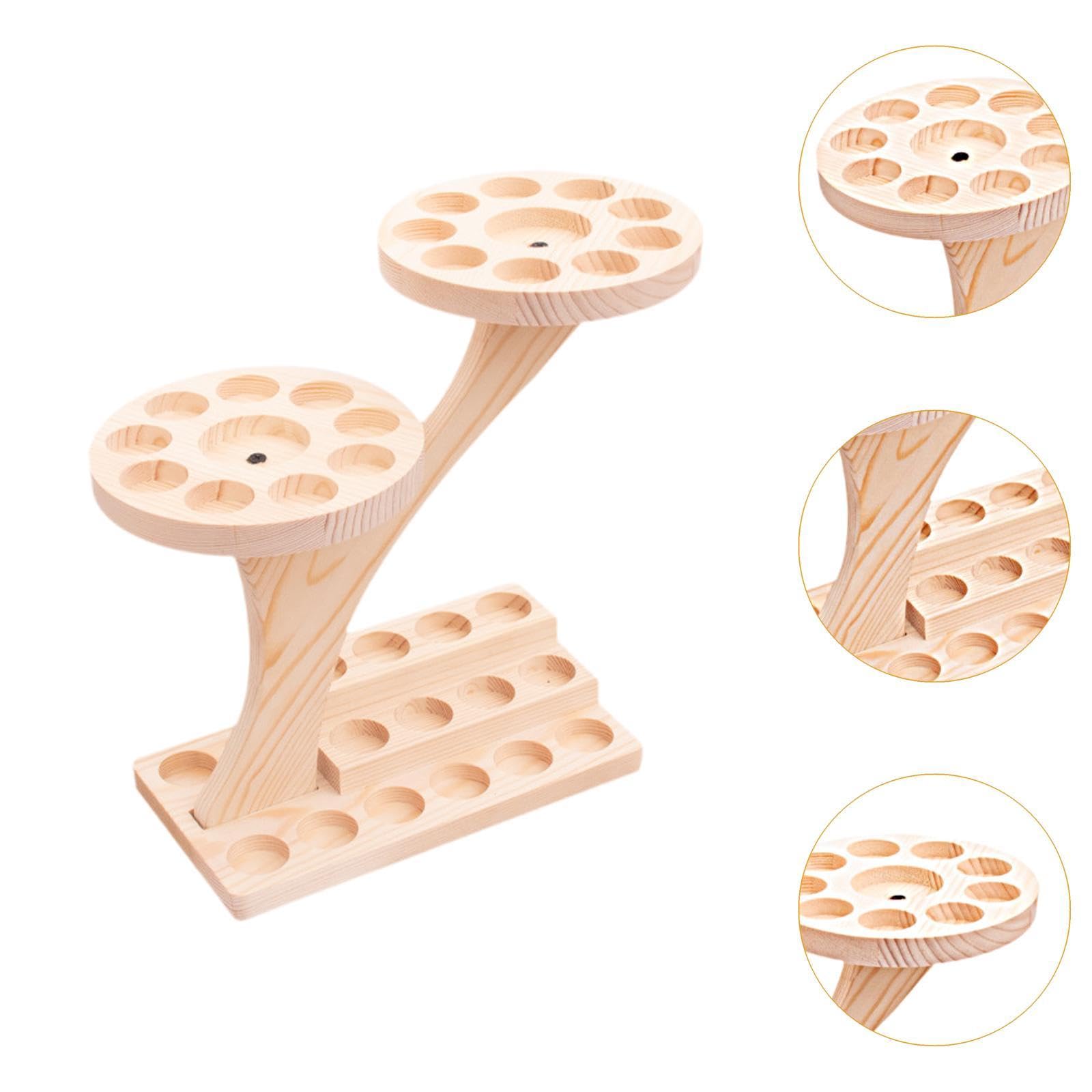 Supporto in Legno per Essenziali, Organizer per Cosmetici E Aromi, Espositore per Oli Essenziali.