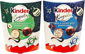Kinder Kugeln Milk Chocolate Praline Mix and CRISPY + Milk Chocolate and Hazelnut 90 g