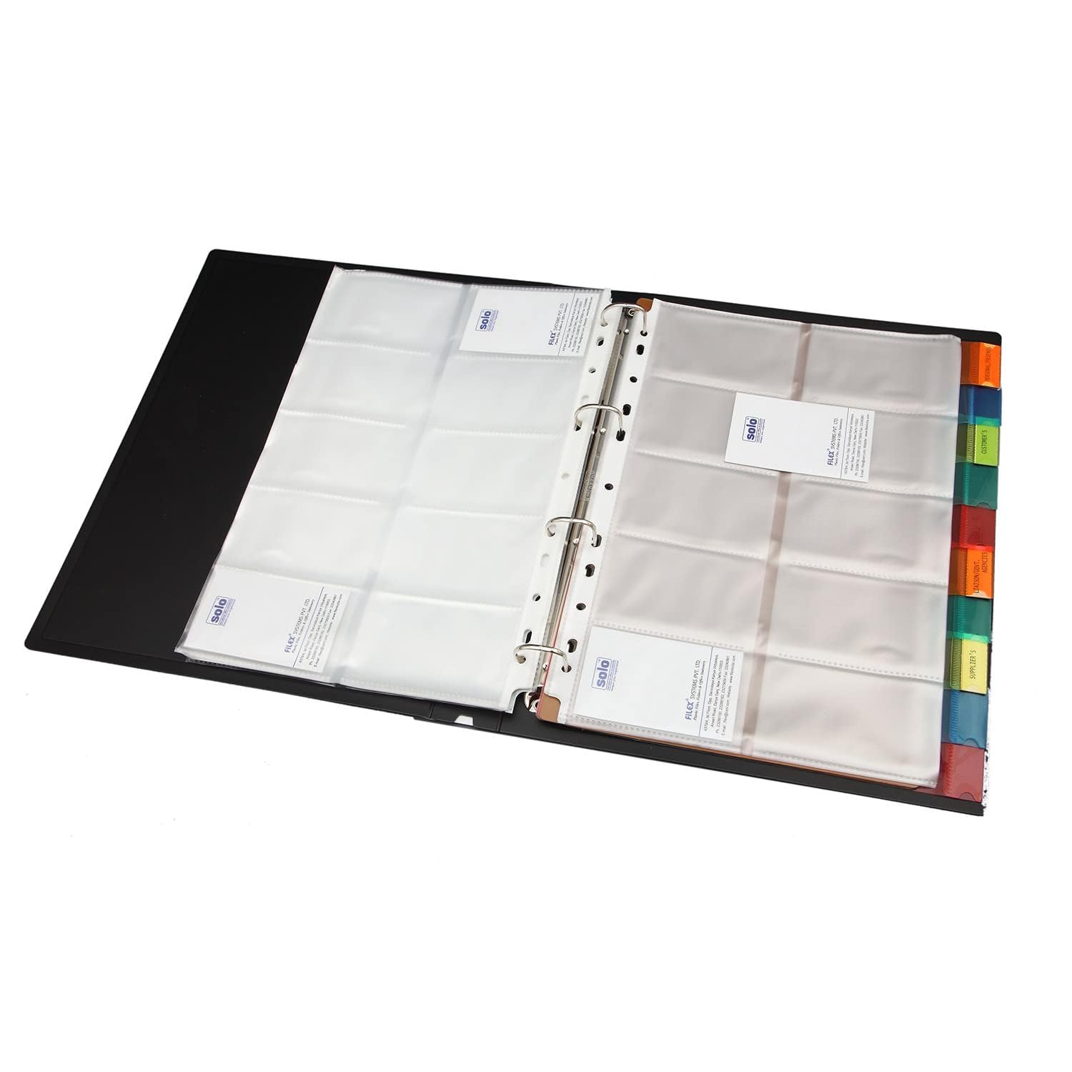 Amazon | Solo BC- 807 名刺ホルダー - カード500枚 (インデックス付き