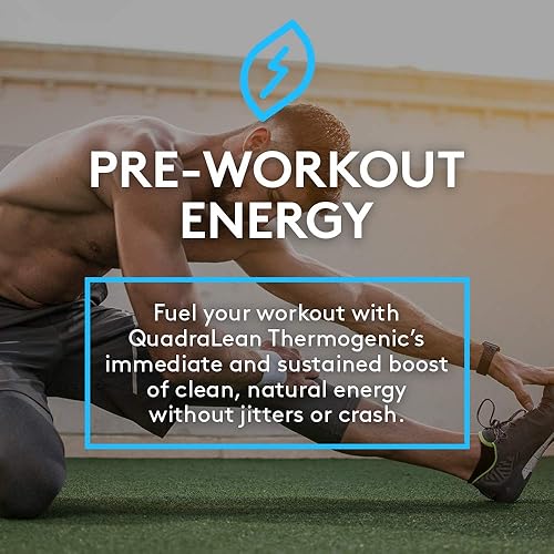 Miniatura 6 de Suplemento para pérdida de peso termogénico RSP Nutrition QuadraLean energizante natural acelera el metabolismo potenciador cognitivo para hombres y