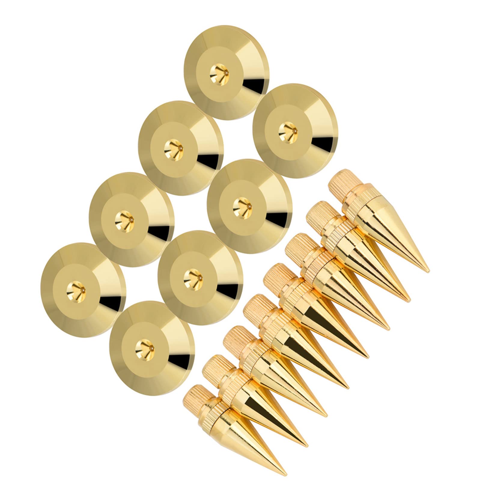 Generic 6x36MM Rame Altoparlante Spike Isolamento Supporto Base Pad Piedini Tappetino con Placcatura di Alta qualità per Ridurre Al Minimo le Vibrazioni Dannose Ideale per Strumenti su Telaio Dado di