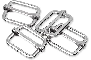 CooBigo Silver Buckle Adjustable 25-Pack Metal Slide Buckles for Purse Supplies