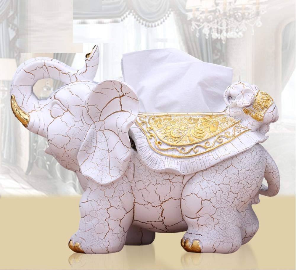 Statue Dekoration Statue Skulptur Ornamente Statuen Wohnzimmer Couchtisch Elefant Tissue Box Schublade Papierbox Fernbedienung Aufbewahrung Niedliche Türschlüssel Papierschublade Box Neuheit