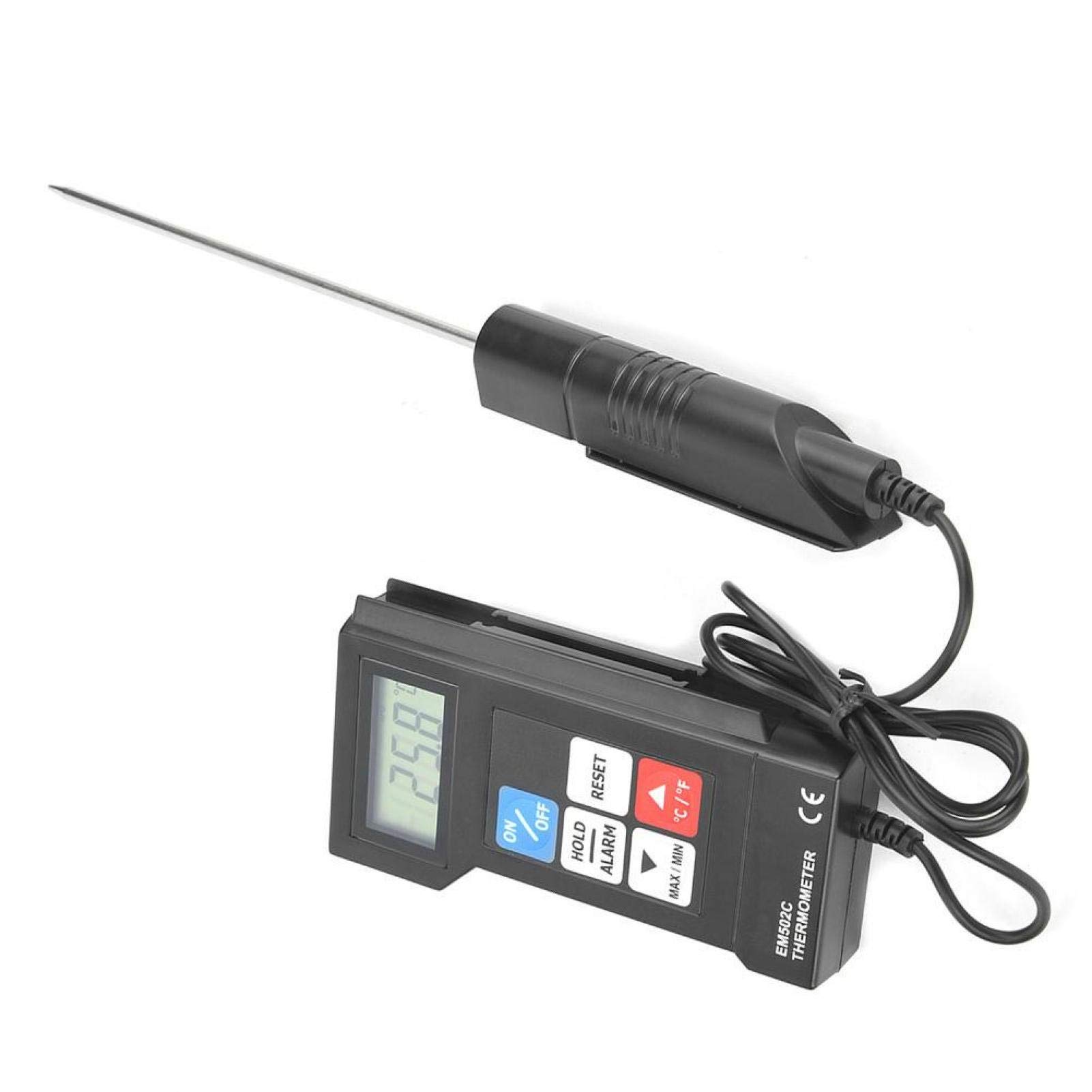 Termómetro electrónico de lectura instantánea de alimentos Probador de dulces de cocina para cocinar con sonda para carne/Freír/Hornear/Cocinar al aire libre/Barbacoa Lectura de velocidad a prueba de