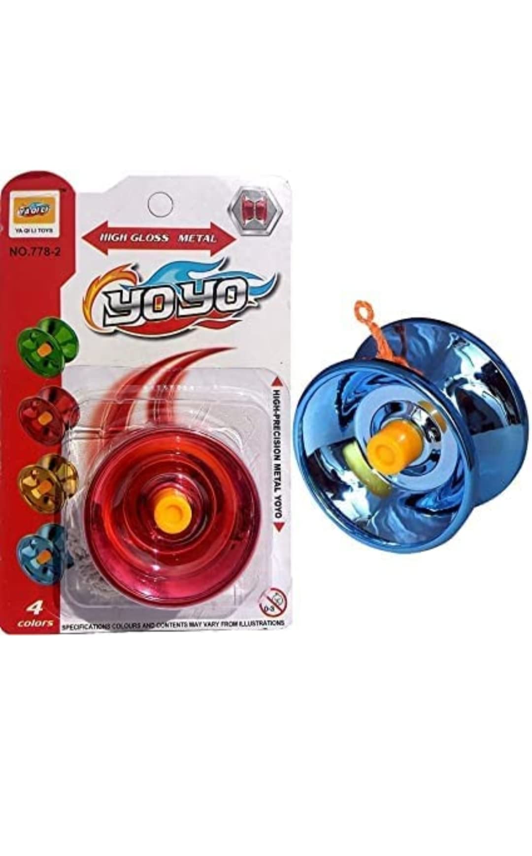High Gloss and high Speed Metal YoYo Spiner Toy (Pack of 1)