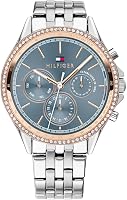 Tommy Hilfiger Reloj Analógico de Cuarzo Multifunción para Mujer con Correa de Acero Inoxidable - Disponible en versión Oro o Plata