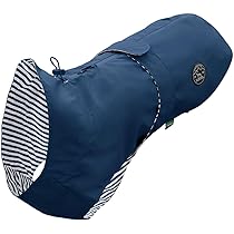 HUNTER impermeabile per cani MILFORD, colore: blu, vestibilità ergonomica per una protezione ottimale, regolabile individualmente, facile da pulire e lavabile a 30 °C, taglia: 65