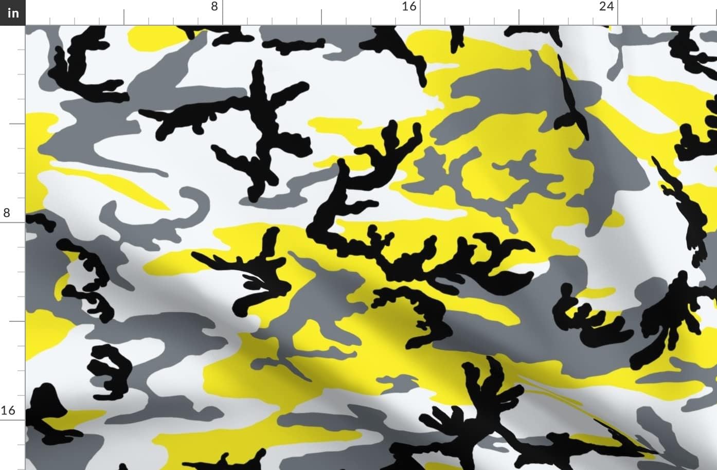 Spoonflower Fabric - Woodland Yellow Camo Camouflage Little Printed on Organic Cotton Sateen Fabric by The Yard - Sewing Quilting Apparel Home Decor