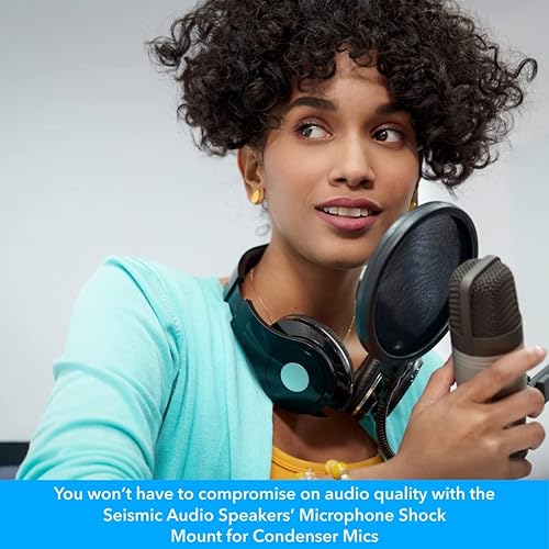 Miniatura 6 de Sísmico Audio SA-MSM01 - Soporte de micrófono para micrófono de condensador de 1.772-1.929 in - Anti-vibración