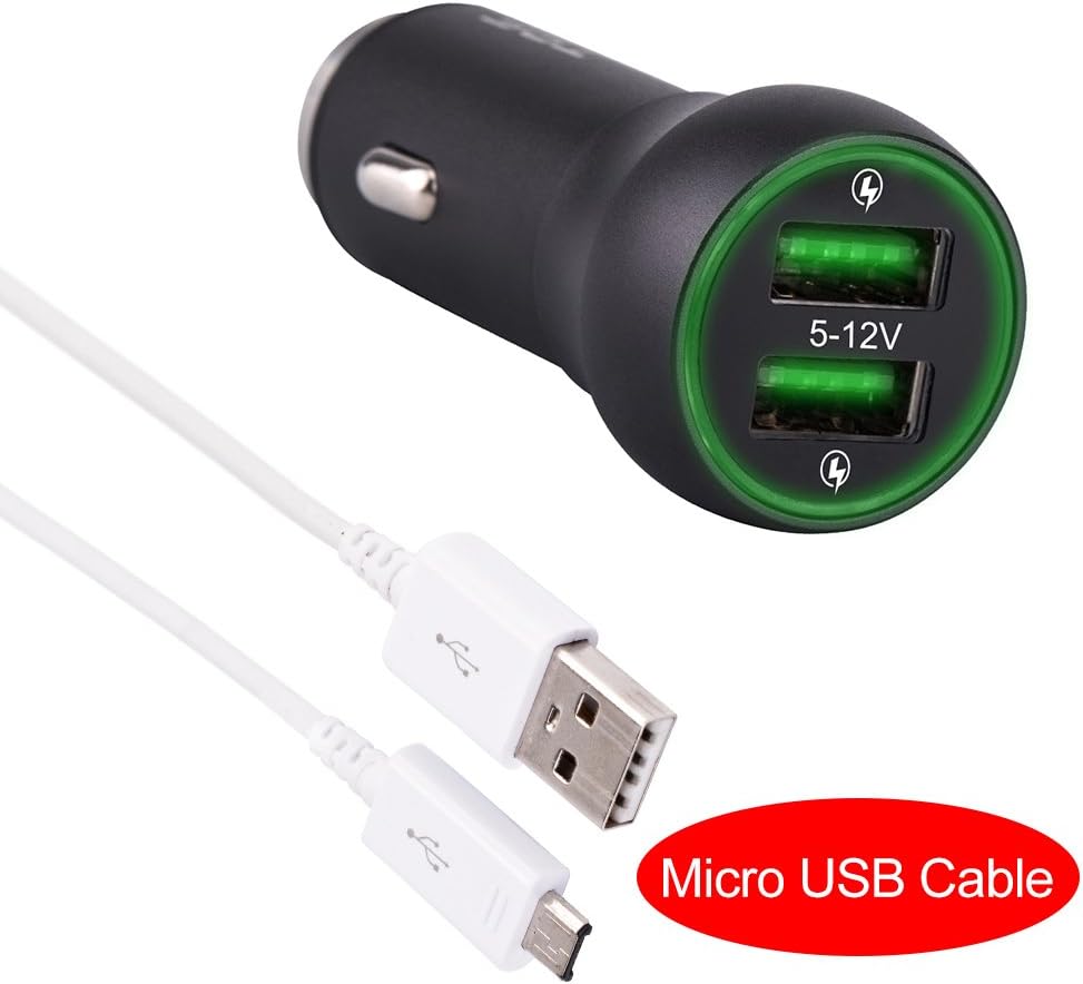 TPF Car Charger Quick Charge 3.0 48W Dual USB All Metal Utra-Fast 2 USB Car Adapter for Samsung Galaxy S8/S7/S7 Edge/S6/Edge/+,Nexus 6P/5X and More