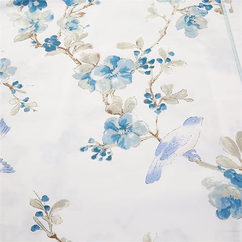 Miniatura 7 de URBONUR Juego de 2 fundas de almohada de 100 % algodón con estampado floral, suaves, transpirables, refrescantes, decorativas (Queen, 20 x 30