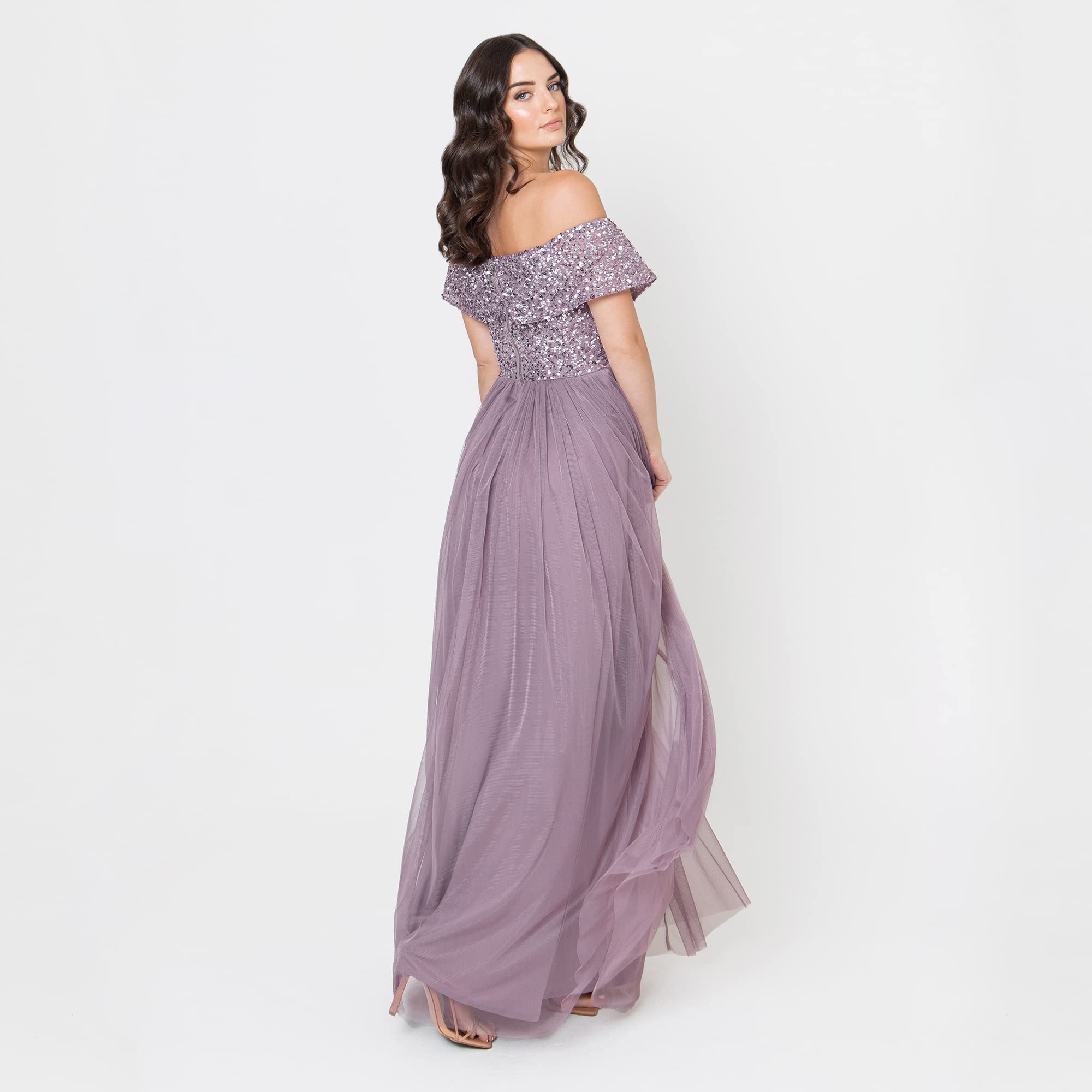 Maya Deluxe Maxi Abito Maya Bardot Vestito per Damigella d’Onore Donna