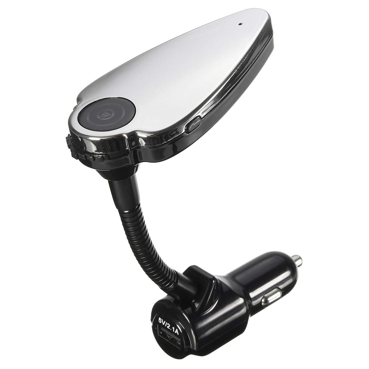 YONGYAO T6 LCD Display Caricabatteria da Auto Trasmettitore Fm Vivavoce Bluetooth Lettore Mp3 Microfono Integrato - Bianca