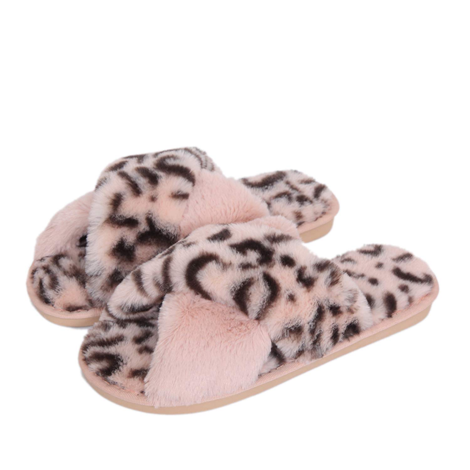 Fadezar Pantofole Peluche Donna Ciabatte da Casa Comode Invernali Moda Scarpe Sandali Slippers