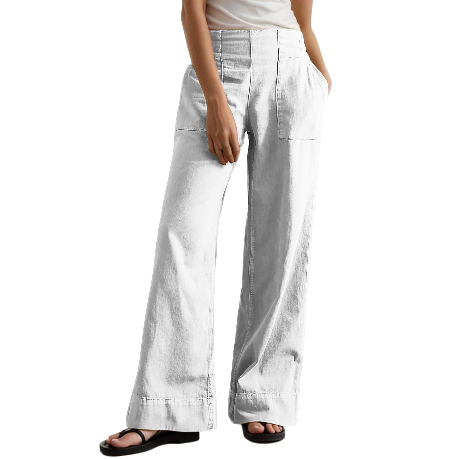 Jeans Donna Curvy Jeans Vita Alta Curvy Gamba Larga Pantaloni Baggy Larghi Casual Y2k Pantaloni Denim Elasticizzati Leggeri con Tasche Tempo Libero Streetwear Palazzo Comodi Hiphop