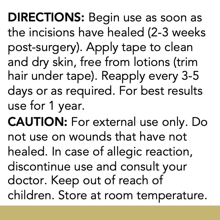 Ageless Millennial Aesthetics - Soothing Silicone Scar Tape - Extra-Long, Discreet Post-Op Scar Management - 0.5in x 120in