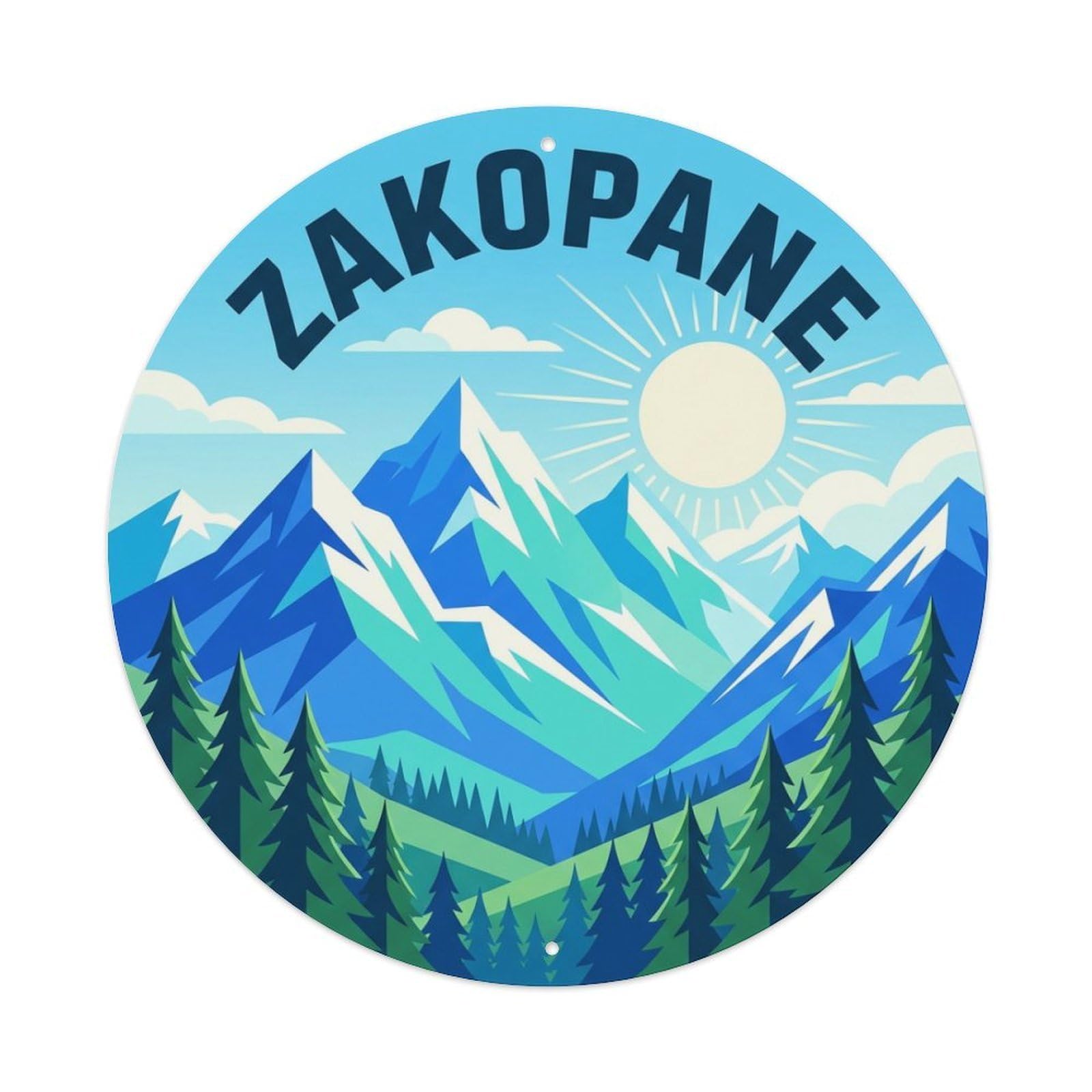 Metal Tin Sign Retro Travel Poland Zakopane