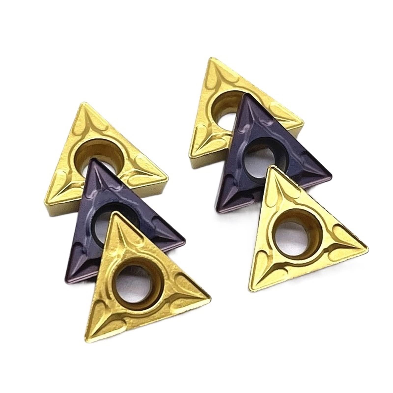 AALLYN Indexable Carbide Lathe Tool 10pcs TCMT110204 15TF Carbide Blade External Turning Tool CNC Lathe Turning for Steel Stainless Steel (Size : TCMT110204 6020)