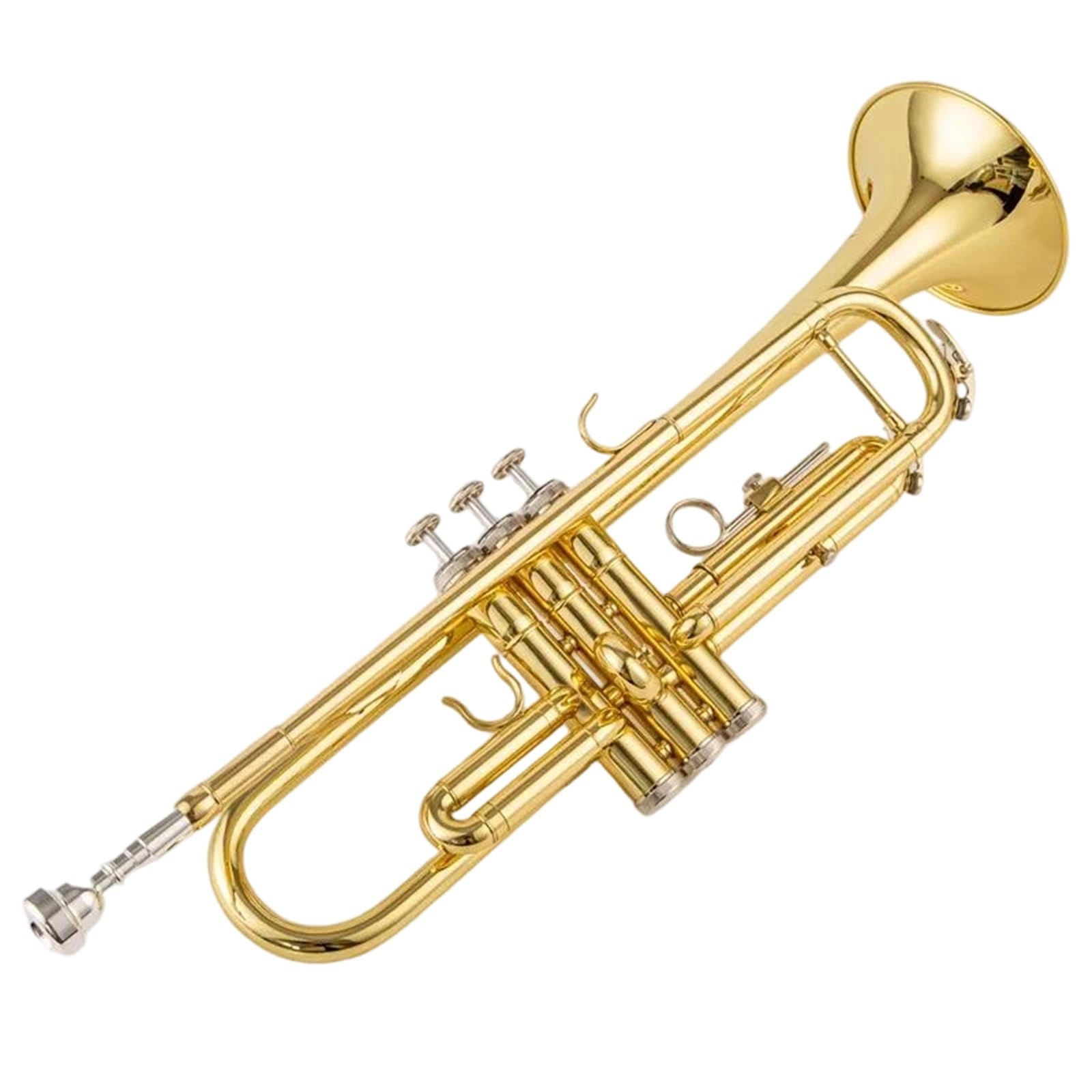Trąbka Trąbka Bb B Flat Mosiądz Posrebrzany Profesjonalny Instrument Muzyczny Ze Skórzanym Etui