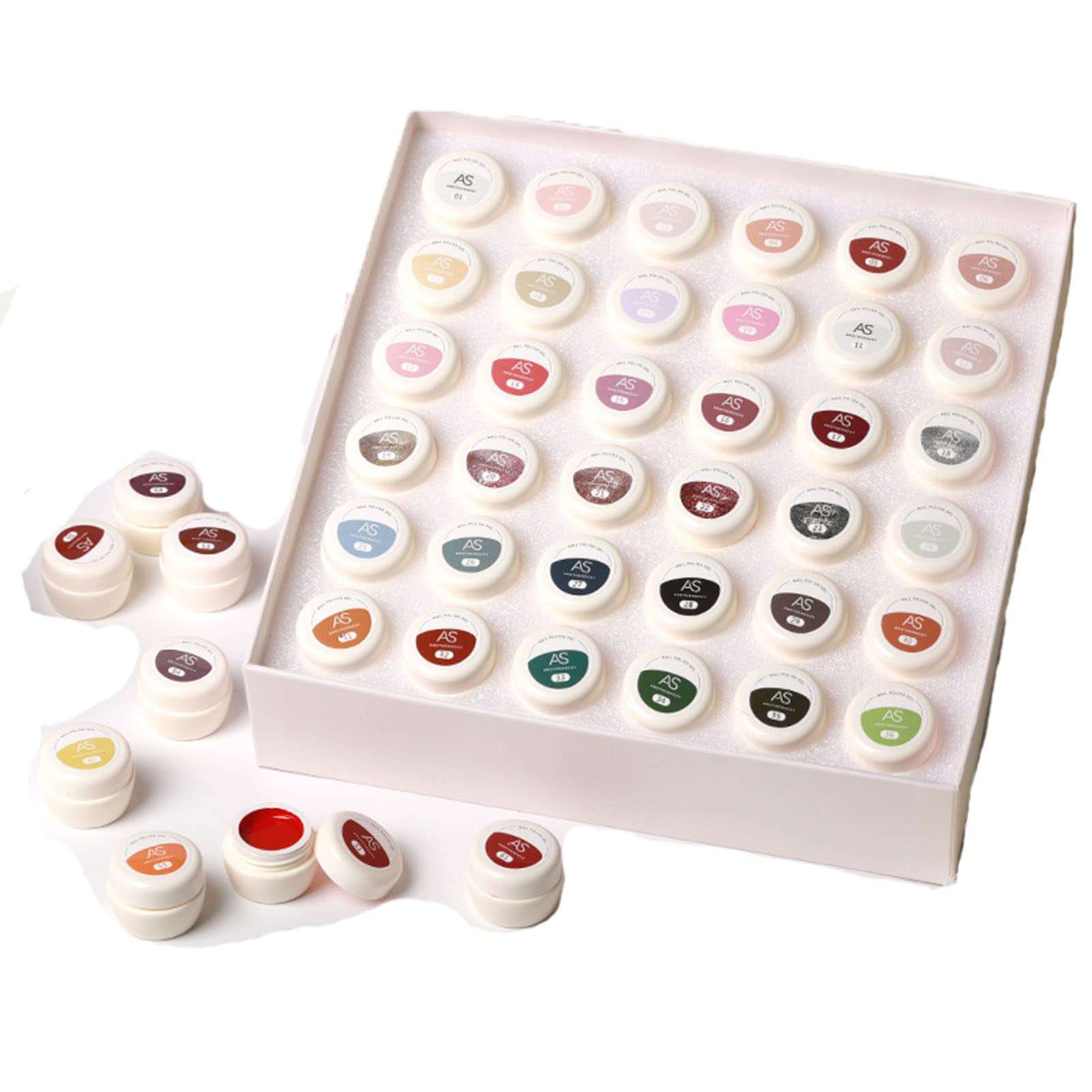 LIUHD Solid Cream Nail Gel Polish Kit 68 Colors Gel Paint Nail Set Highly Pigmented Gel Solid Cream