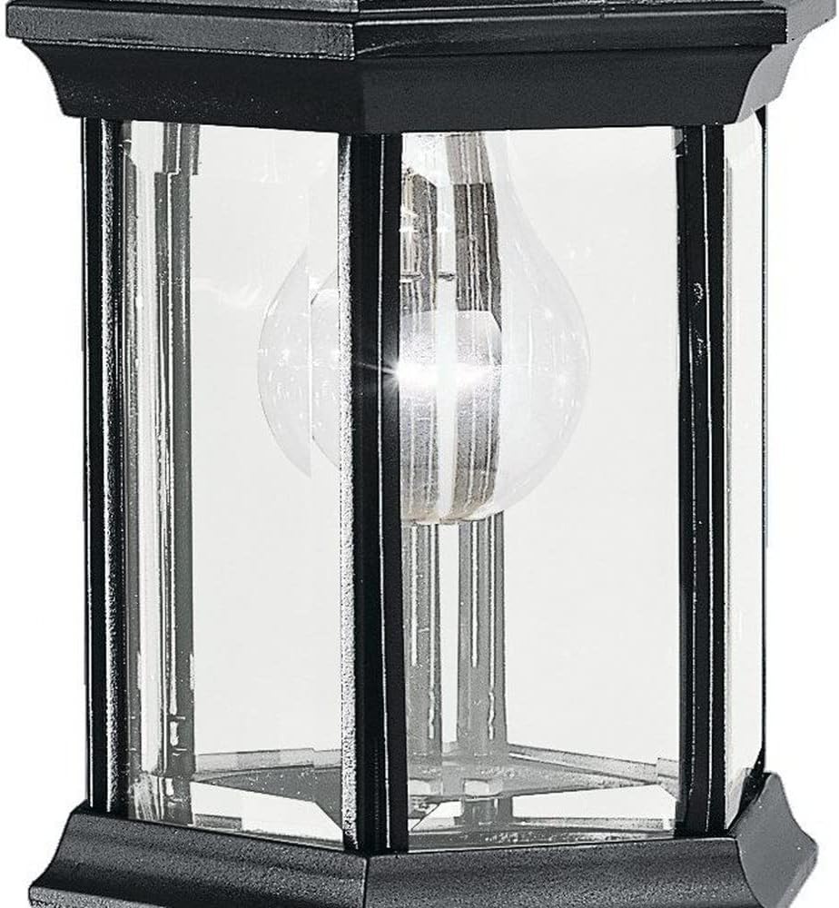 Kichler Chesapeake 11.75" 1 Light Outdoor Wall Light with Clear Beveled Glass in White, 9 in