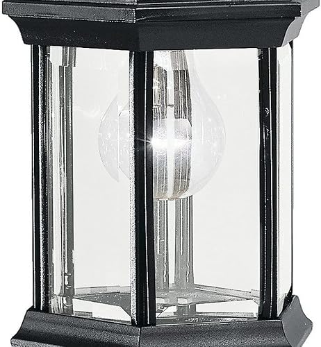 Miniatura 6 de Kichler Chesapeake - Lámpara de pared para exteriores de 11.75 pulgadas con cristal satinado grabado, color negro