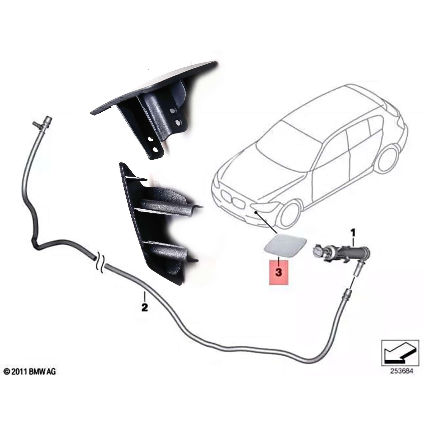 Amazon.com: Trimla Headlight Washer Cover for 14-21 BMW 2 Series 