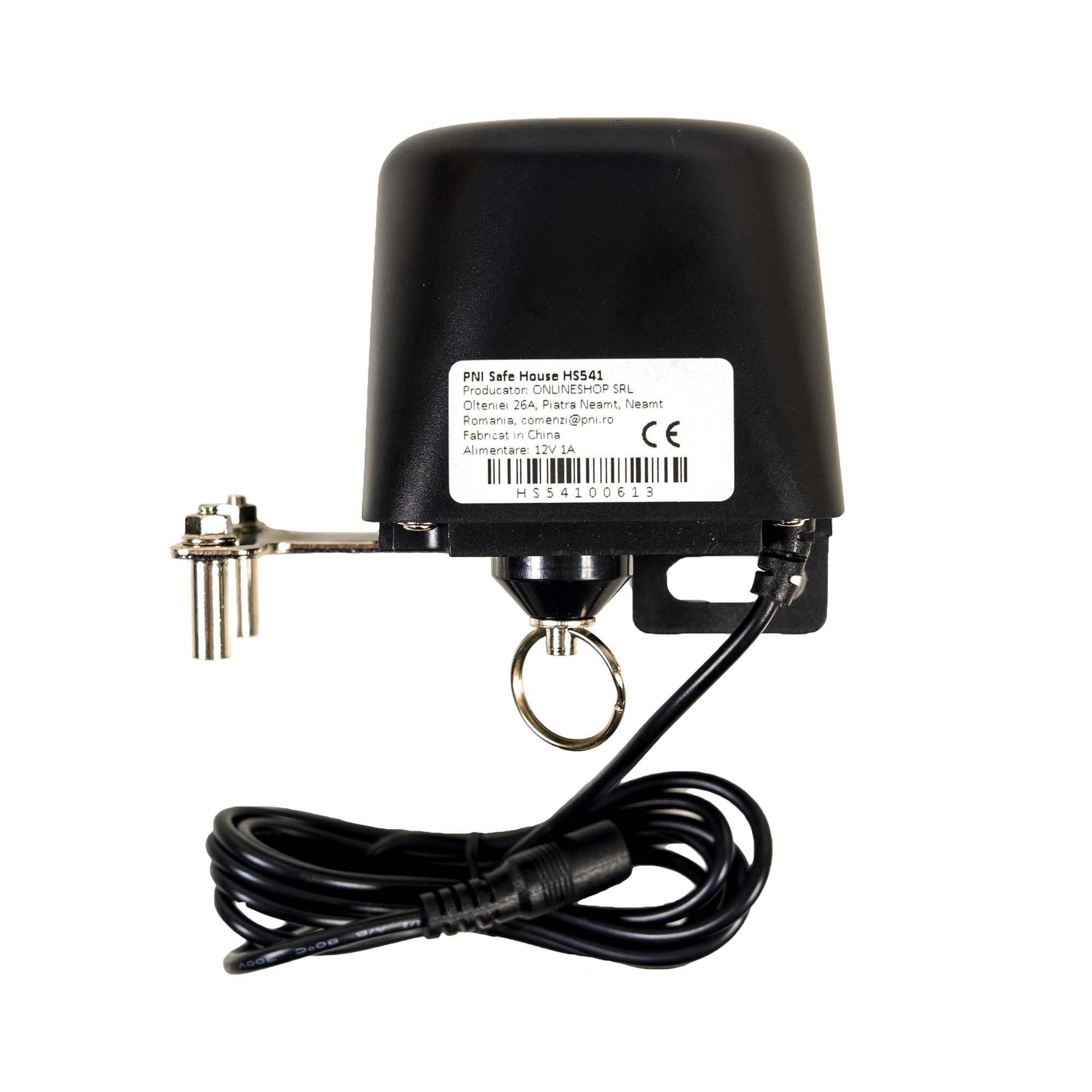 PNI PNI-HS541 Safe House HS541 Vanne intelligente avec Wi-Fi, pour couper l'alimentation des tuyaux d'eau/gaz via Internet, noir