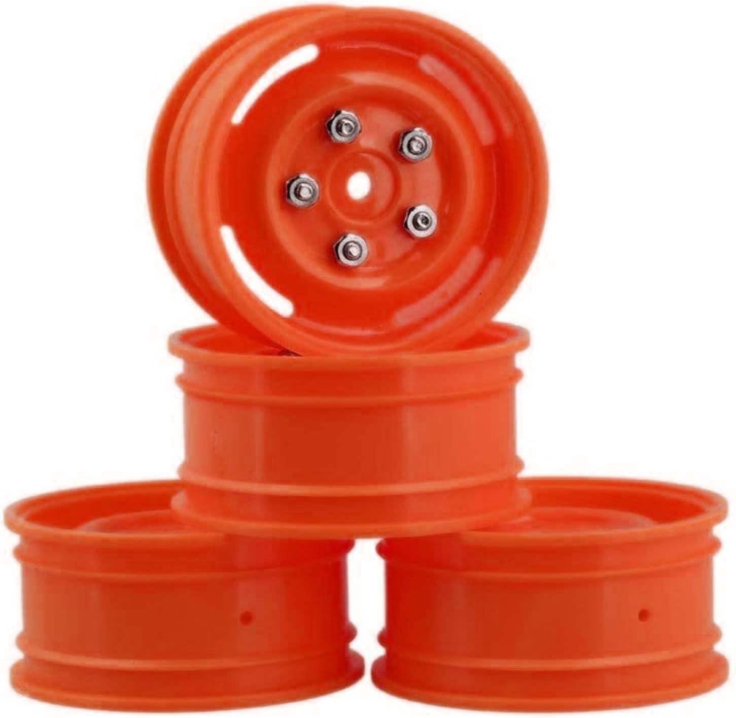 4PCS RC Crawler 1.9" Plastic Wheels Rims for 1/10 SCX10 CC01 D90 (White)
