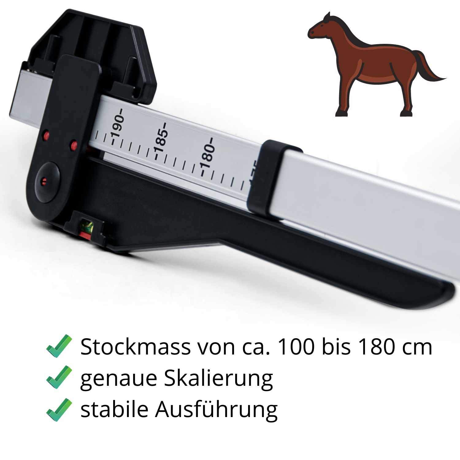 Amesbichler Medidor de aluminio para caballos hasta 180 cm