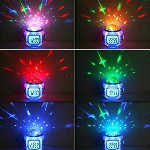 Vista 6 de Trjgtas Alarm Clock Night Lights Kids Powered Clocks Table Decor Despertador Changing LED Digital Clock Digital Clocks Wall Clock
