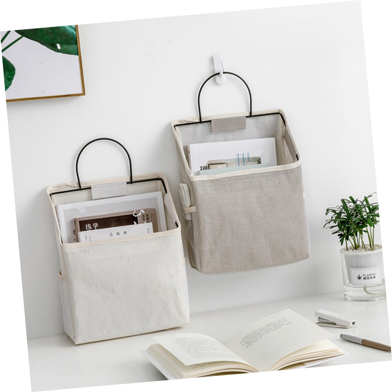 Zerodeko 2pezzi Portaoggetti da Appendere alla Parete Borsa Organizer Pieghevole per Dormitorio Cucina Bagno Organizer Sopra la Porta Contenitori Sospesi per Armadio