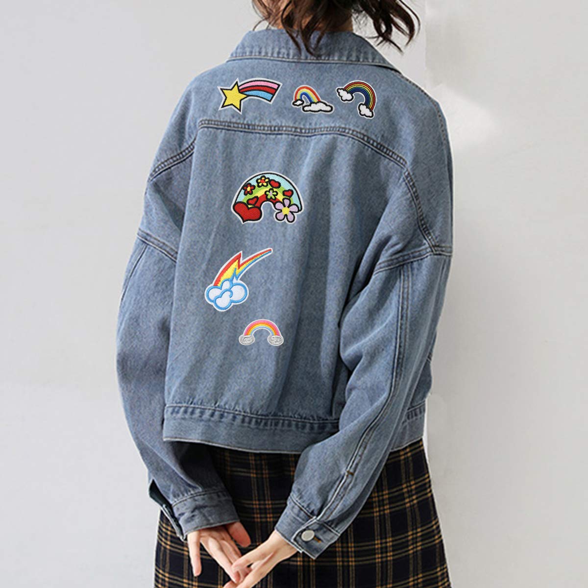 Toppe Termoadesive Arcobaleno Per Vestiti - Decorazioni Colorate Per Bambini E Fai Da Te - Foto 10