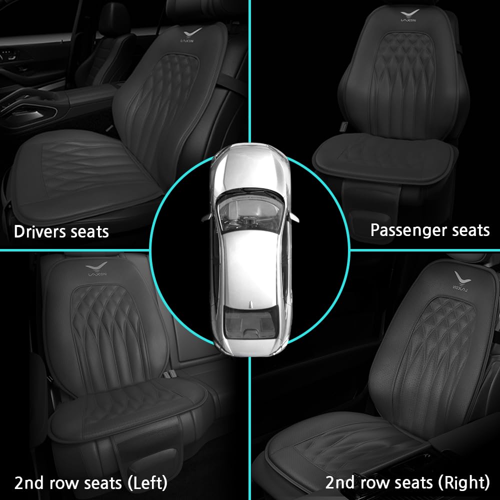 Fahrzeugsitz Air Massage Cover Entwickelt für Fahrer zum Entspannen während der Fahrt 11 Luftzellen Dynamische Arbeit für Rücken & Hüfte | Entwickelt für Fahrer, 5 Intensitätsstufen, universelle Passform, schlankes PU-Leder