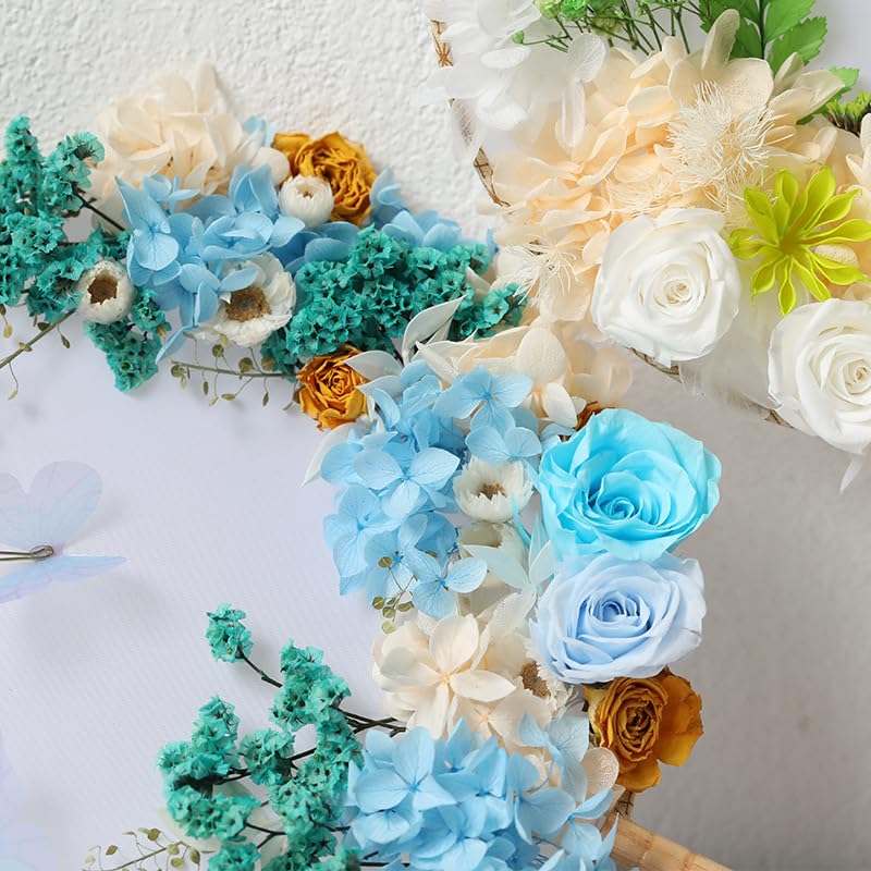 Kit Abanico Redondo con Flores Secas para Mesa DIY miniatura 2