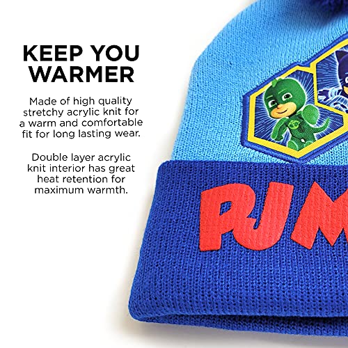 Image of PJ Masks Boys Winter Accessory Hat And Mittens Set, Toddler Beanie For Kids Ages 2-4