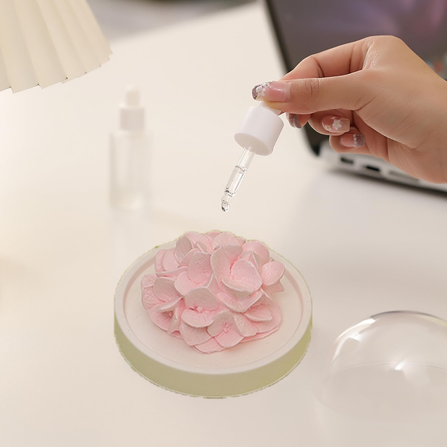 Difusor Pasivo de Aceites Esenciales Flor Peonía Cerámica - Aromaterapia Sin Electricidad