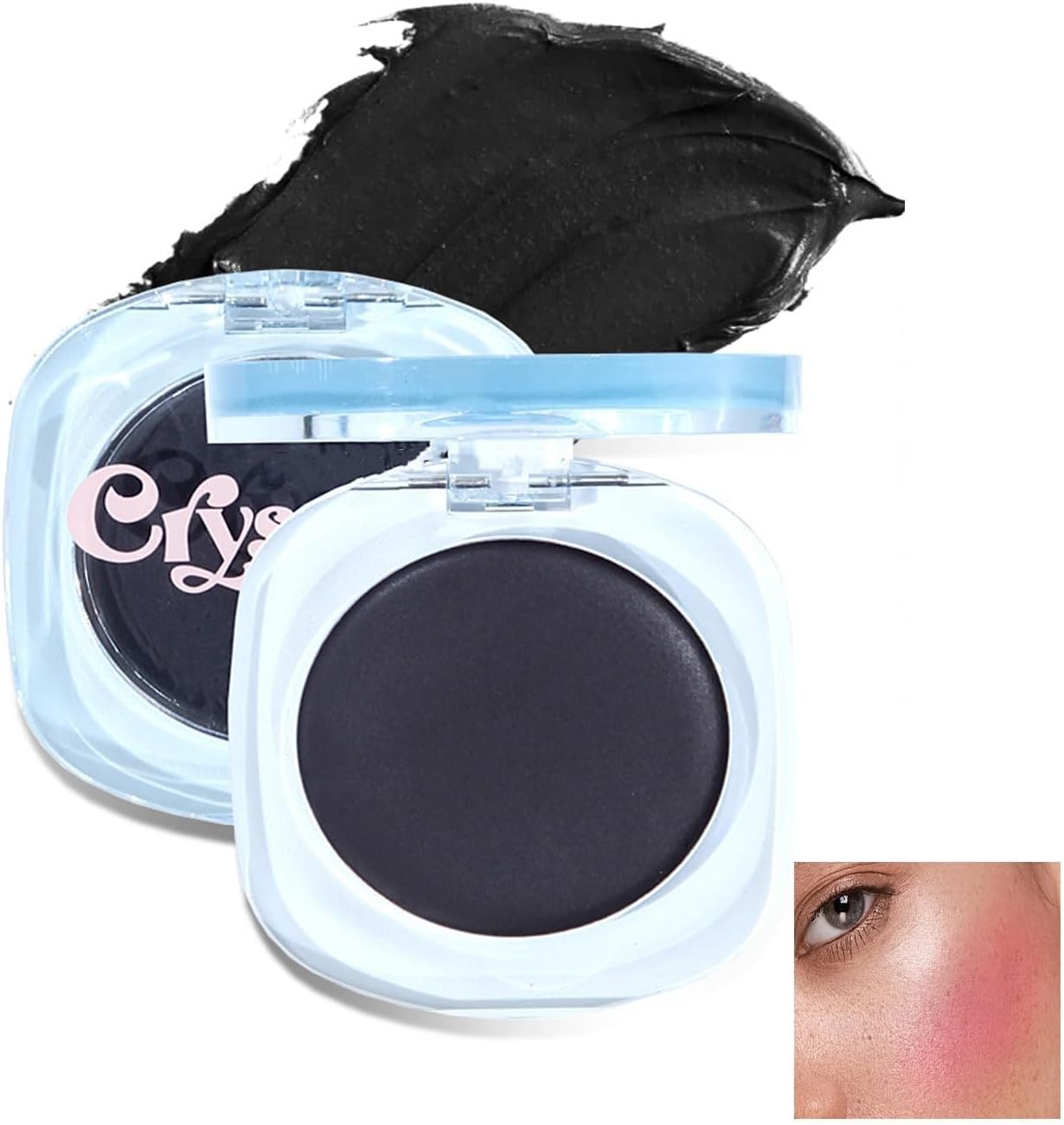 Black Cream Blush, Color Changing Blush for Cheeks and Lips Tint Makeup, Black blush PH Temperature Changing Tinted Cream Long Lasting Blendable Dewy & Natural Finish for All Skin Tones