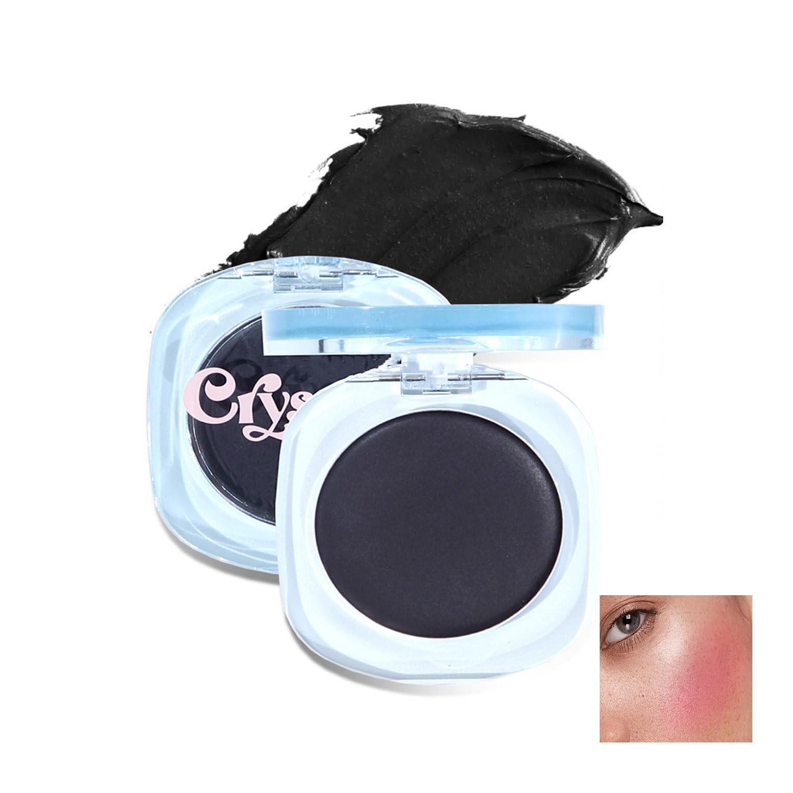 Black Cream Blush, Color Changing Blush for Cheeks and Lips Tint Makeup, Black blush PH Temperature Changing Tinted Cream Long Lasting Blendable Dewy & Natural Finish for All Skin Tones