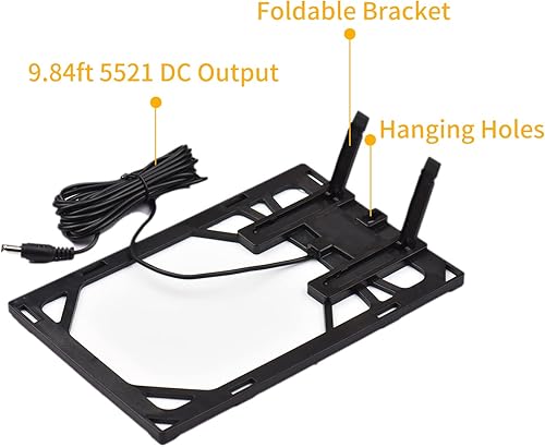 Miniatura 7 de Panel solar de 6 W 12 V para cámara de seguridad al aire libre Célula solar con salida de CC de 10 pies Panel solar impermeable para luz de calle