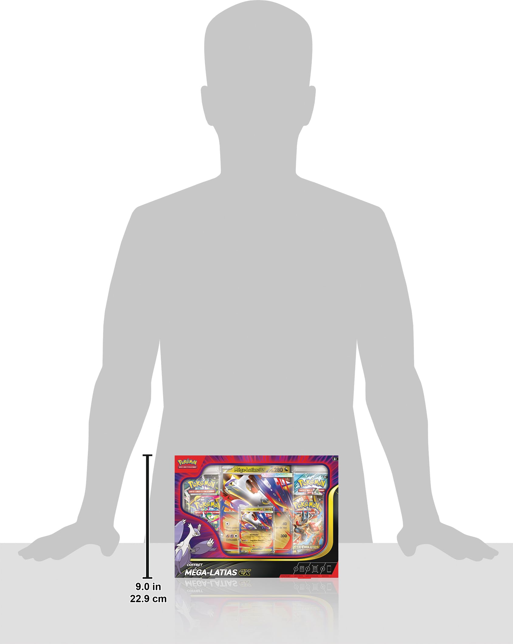 Pokémon : Cofanetto Mega Latias ex (1 carta promozionale lucida, 1 carta grande lenticolare e 4 booster) del GCC Pokémon