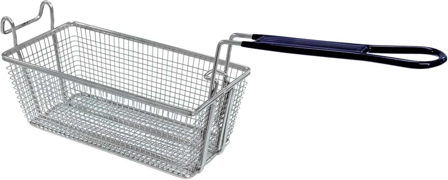 Bayou Classic 700-187 Fry Basket For 9-gal Stainless Bayou Fryer Features Cool Touch Handle Wire Mesh Basket Perfect For Frying Fish Shrimp Chicken Onion Rings Hushpuppies and Fries