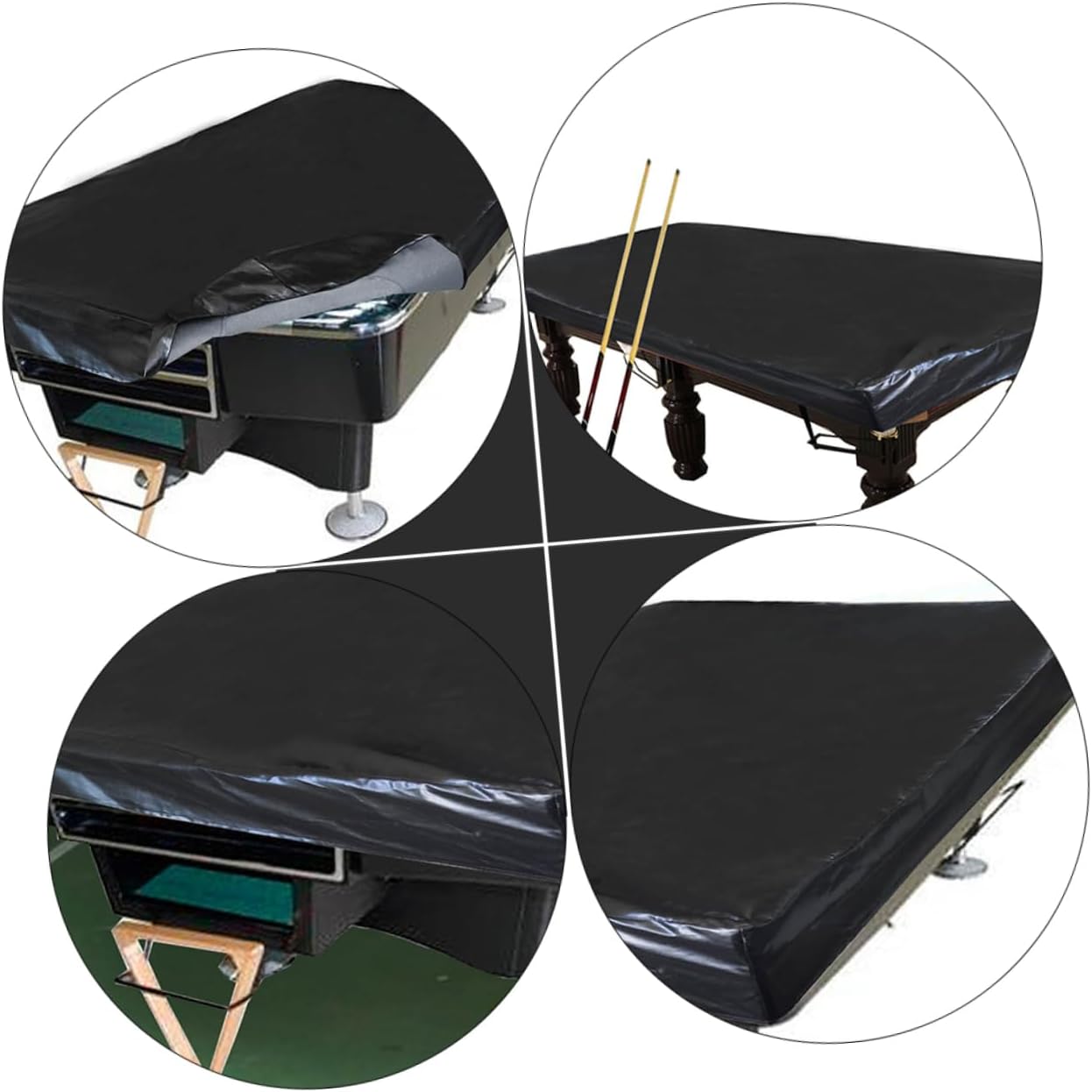 BESPORTBLE Fitted Billiard Table Cover Home Protective Heavy Duty Multifunctional Easy to Store Pool Table Cover