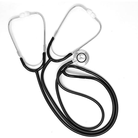 Ever Ready First Aid Dual Head Teaching Stethoscope - Nursing Student Stethoscope - Medical Training Stethoscope, Black